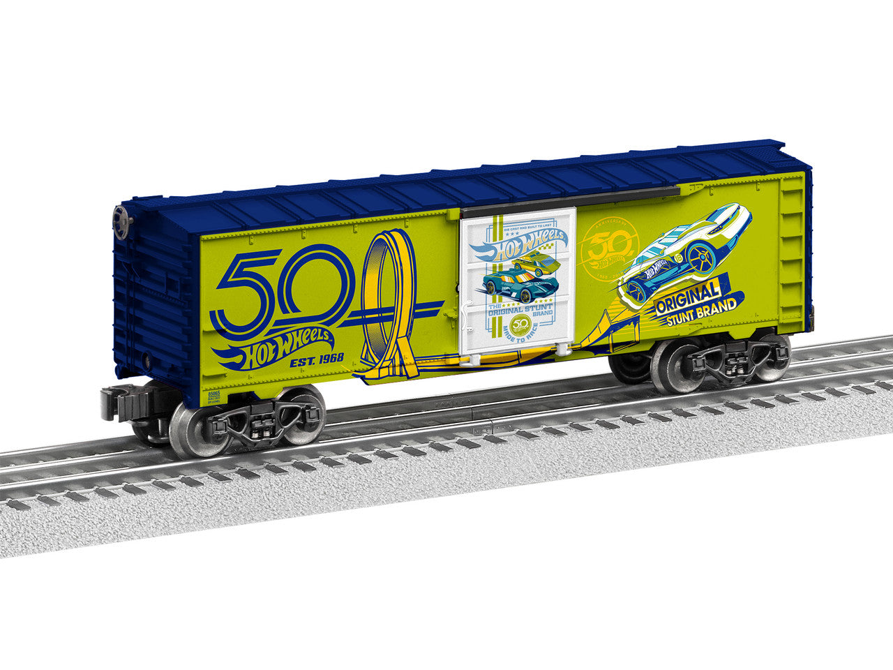 Lionel 6-85065 O Gauge USA Hot Wheels 50th Anniversary Boxcar