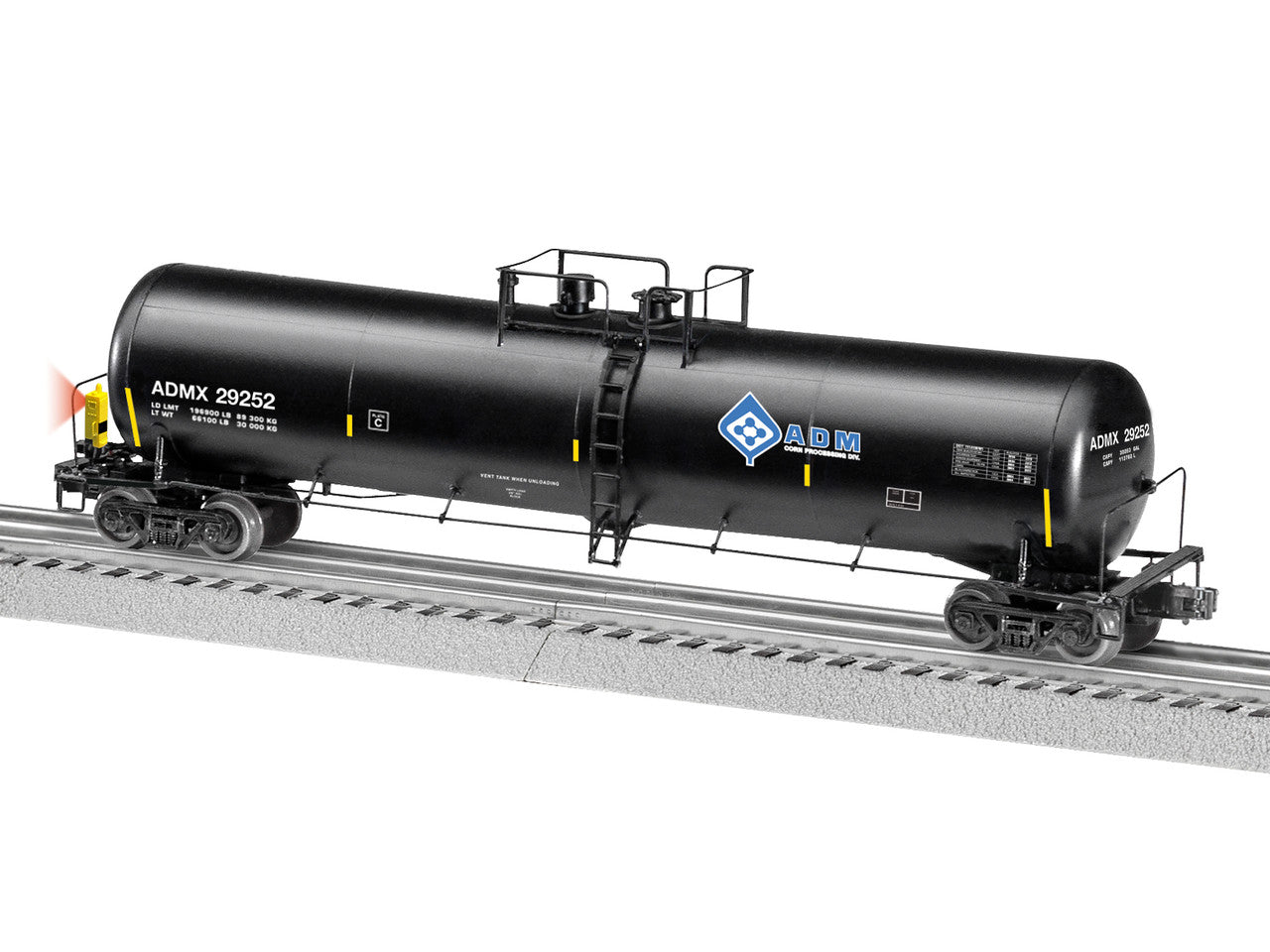Lionel 6-85089 O Gauge 30000g Tank Car ADM #29252 with EOT