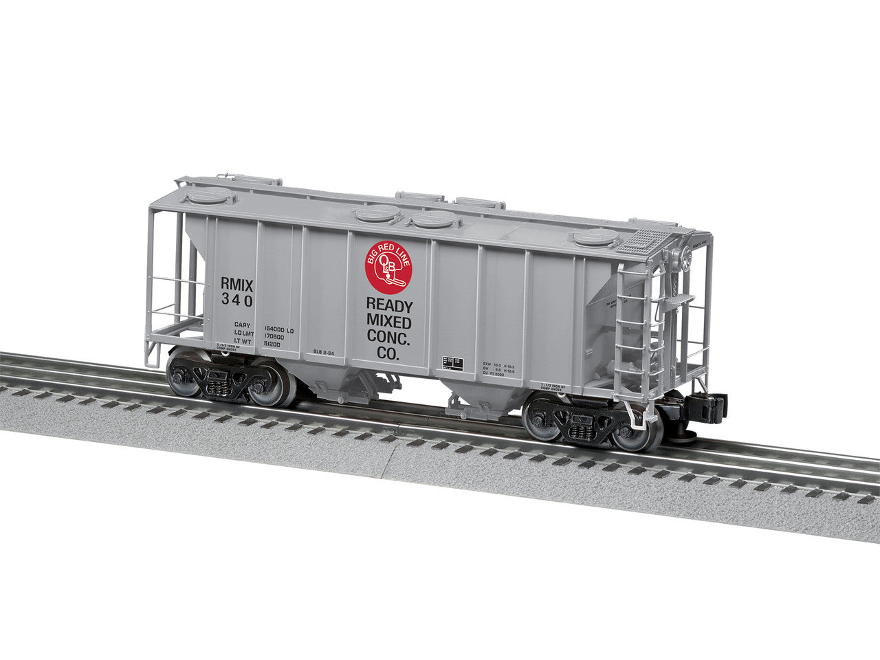 Lionel 6-85100 O Gauge PS2 Cvd.Hopper Ready Mixed Concrete #340