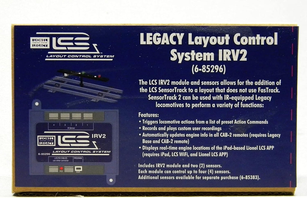 Lionel 6-85296 O Gauge LCS SensorTrack 2 (IRV2)