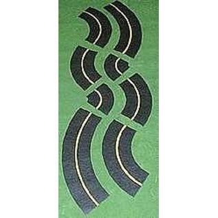 Leasuretime Roadway 403 O Gauge Curved Roadway w/Yellow Lines (6ft)