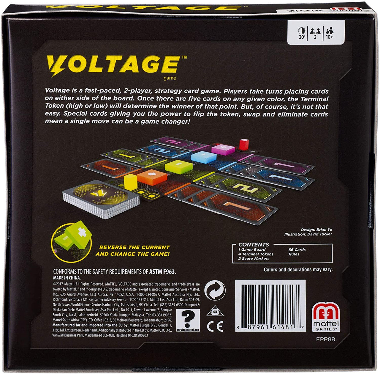 Mattel FPP88 Voltage - The Strategy Card Game of Shifting Currents