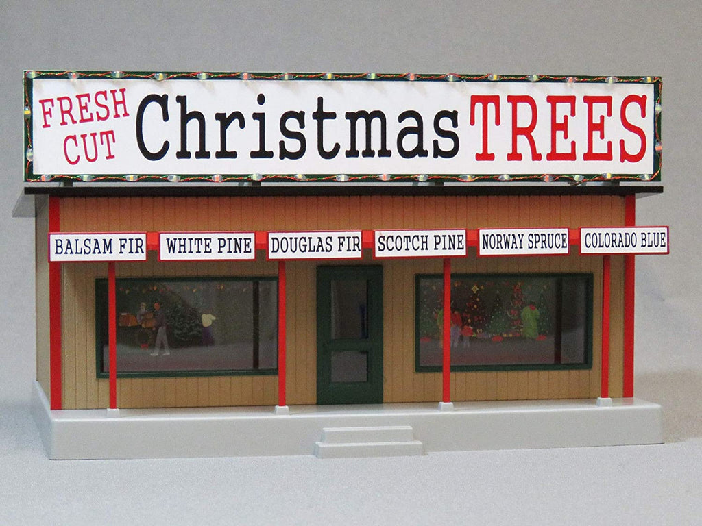 MTH 30-90577 O Gauge Christmas Trees Road Side Stand w/Operating Christmas Lights