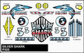 PineCar 325 Stick on Decal/Silver Shark
