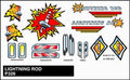 PineCar 326 Stick on Decal/Lightning Rod