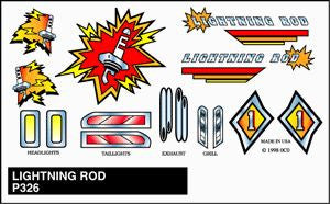 PineCar 326 Stick on Decal/Lightning Rod