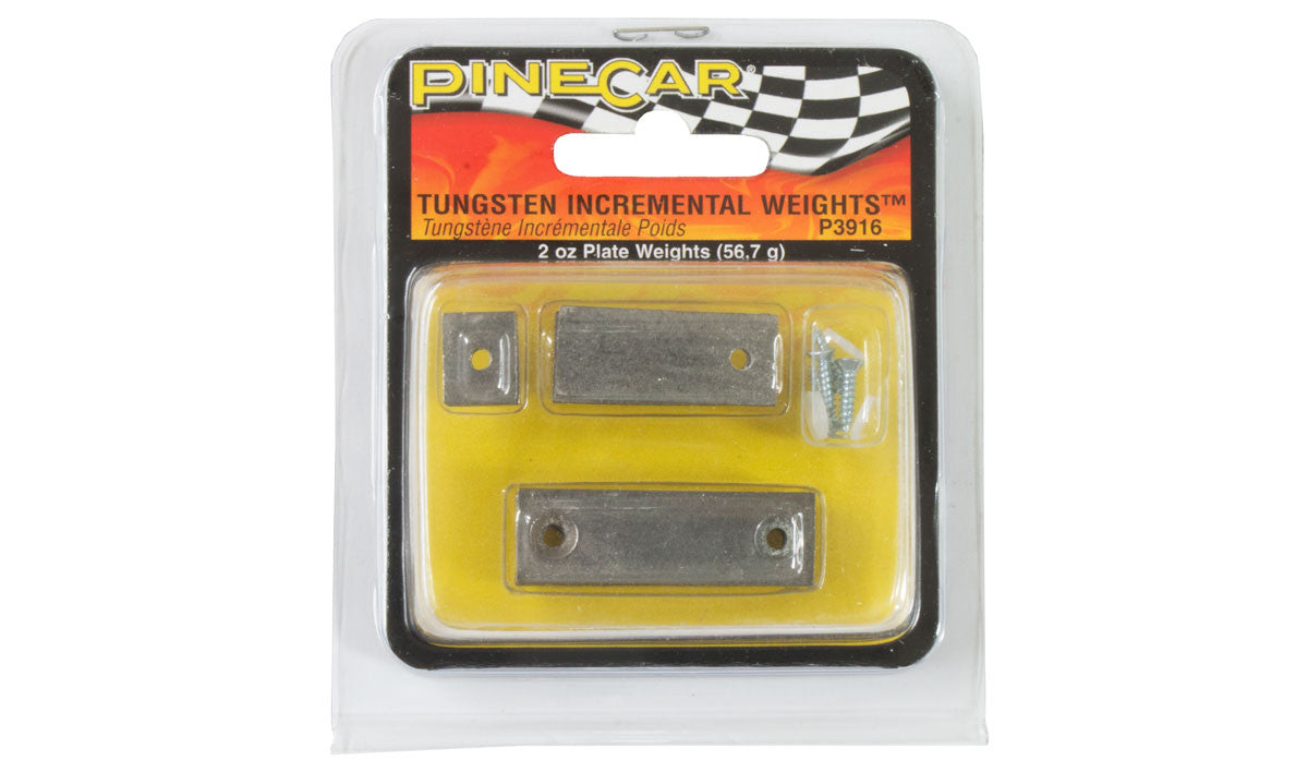 PineCar 3916 Tungsten Incremental Plate Weights 2 oz.
