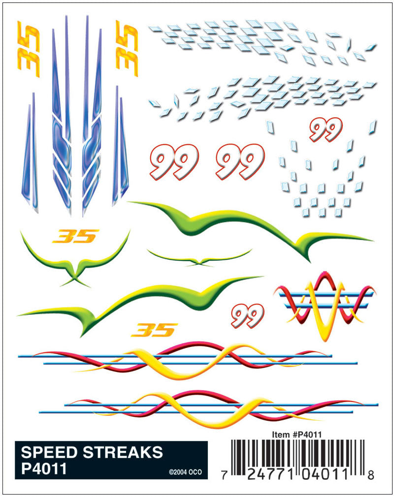 PineCar 4011 Dry Transfer/Speed Streaks