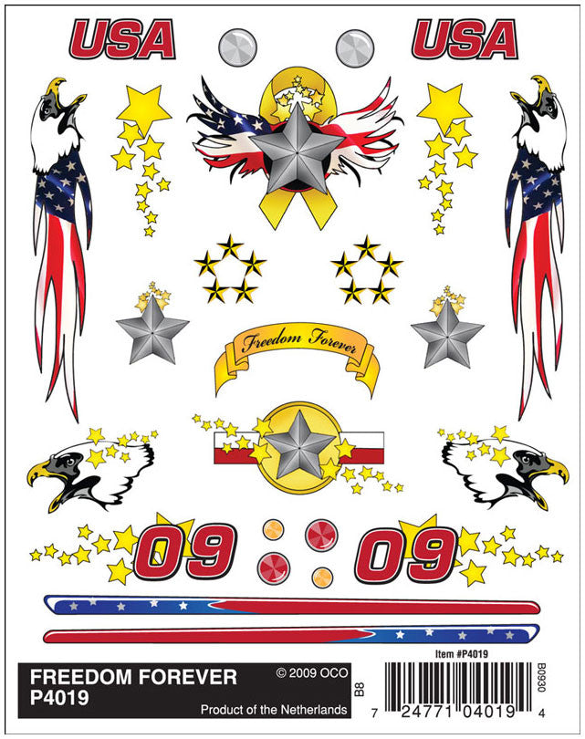 PineCar 4019 Freedom Forever Dry Transfer