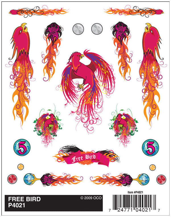 PineCar 4021 Free Bird Dry Transfer
