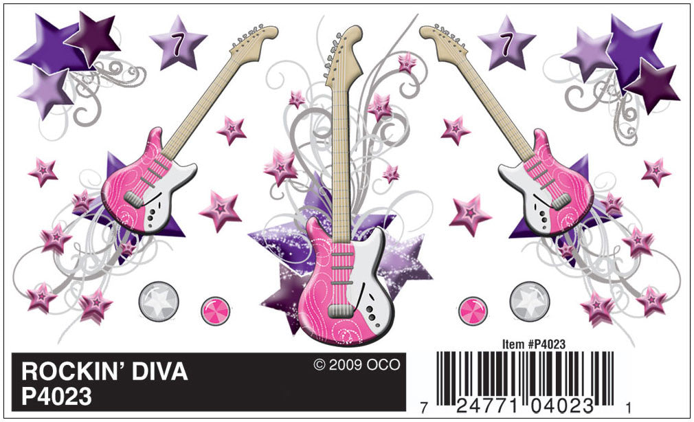 PineCar 4023 Rockin’ Diva Dry Transfer