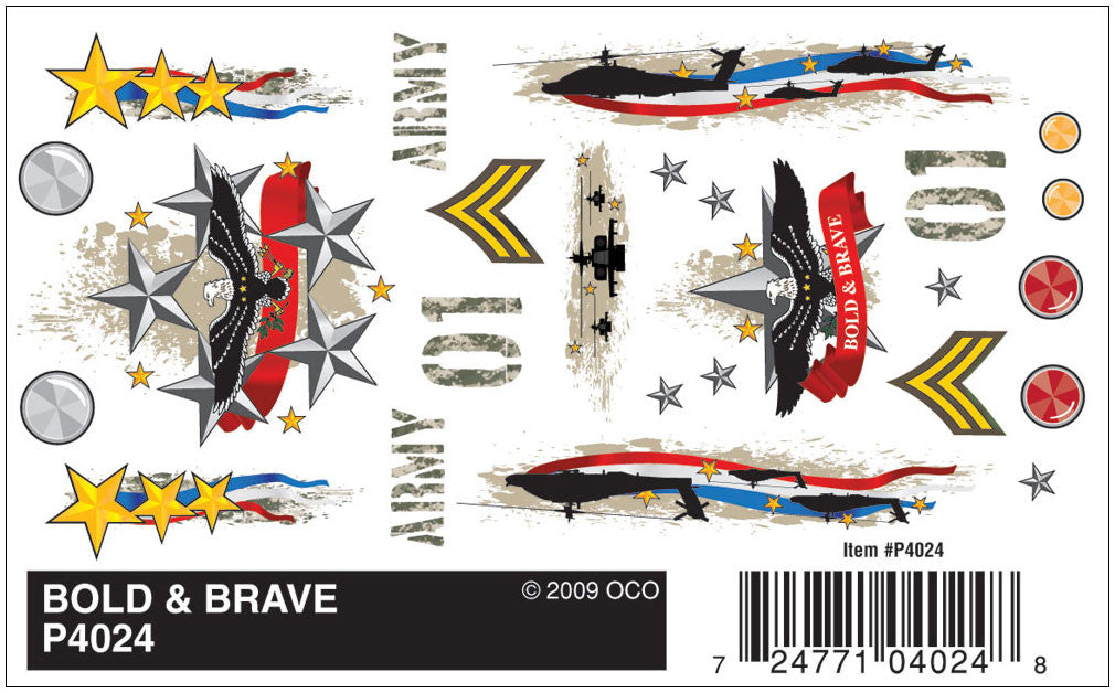 PineCar 4024 Bold & Brave Dry Transfer