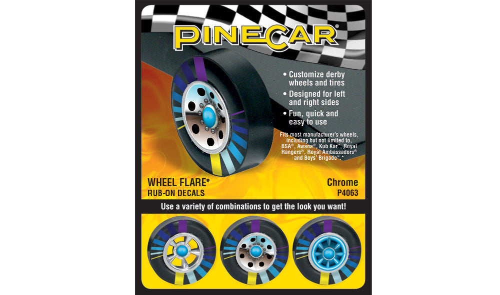 PineCar 4063 Chrome Wheel Flare 4" X 2.5"
