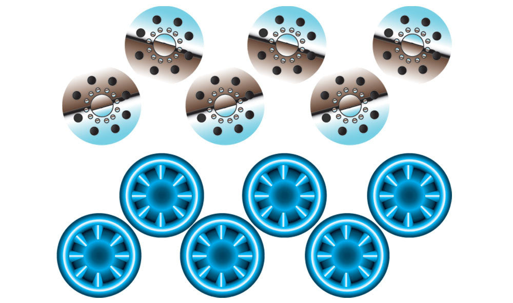 PineCar 4063 Chrome Wheel Flare 4" X 2.5"
