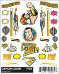 PineCar 465 Stick-On Decal/Captain Zoom
