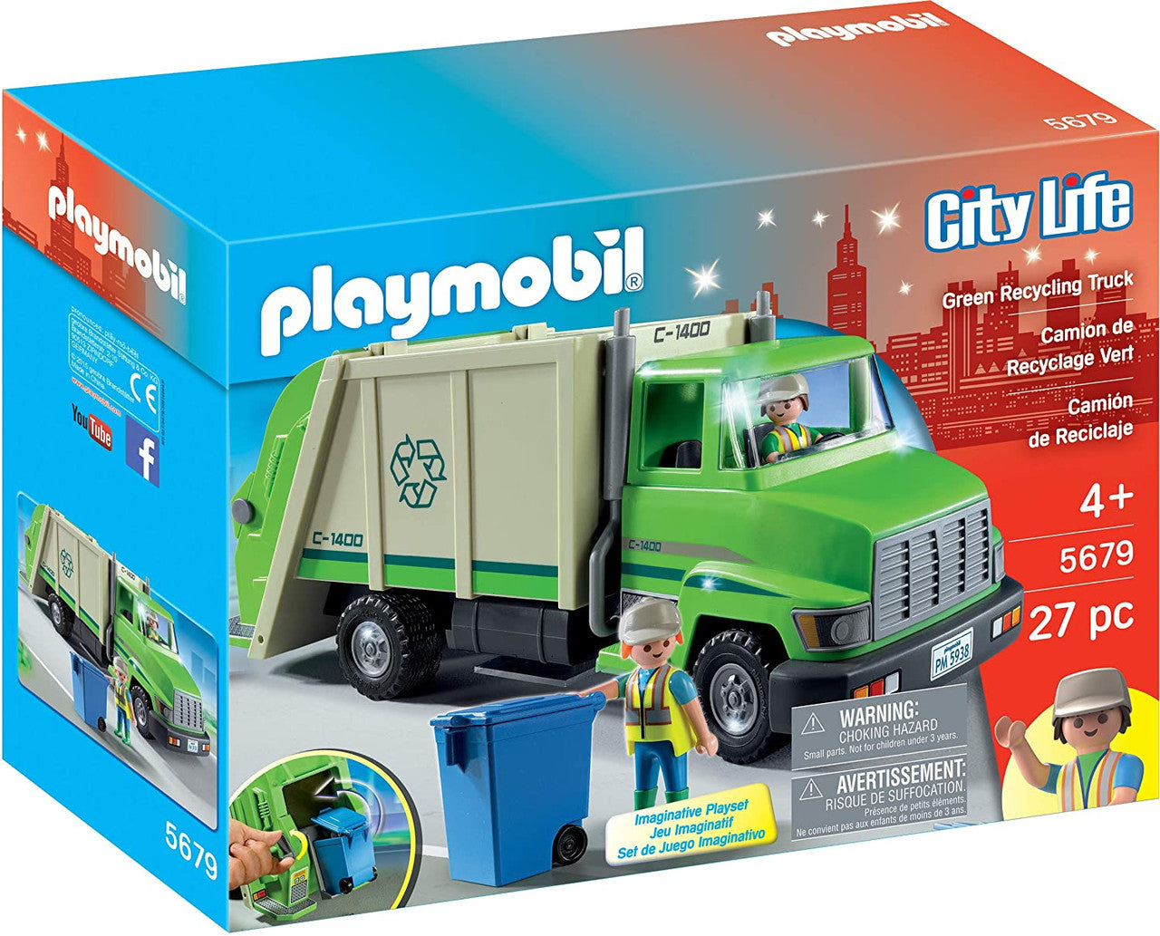 Playmobil 05679 Green Recycling Truck