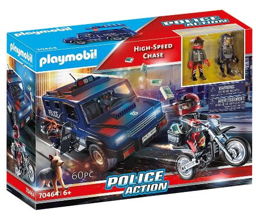 Playmobil 70464 Police Hi-Speed Chase 60 Piece Set