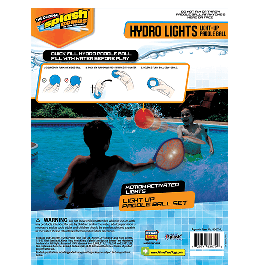 Prime Time Toys 83670 Hydro Lights Light-Up Paddle Ball