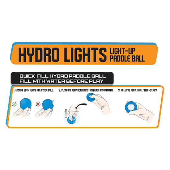 Prime Time Toys 83670 Hydro Lights Light-Up Paddle Ball
