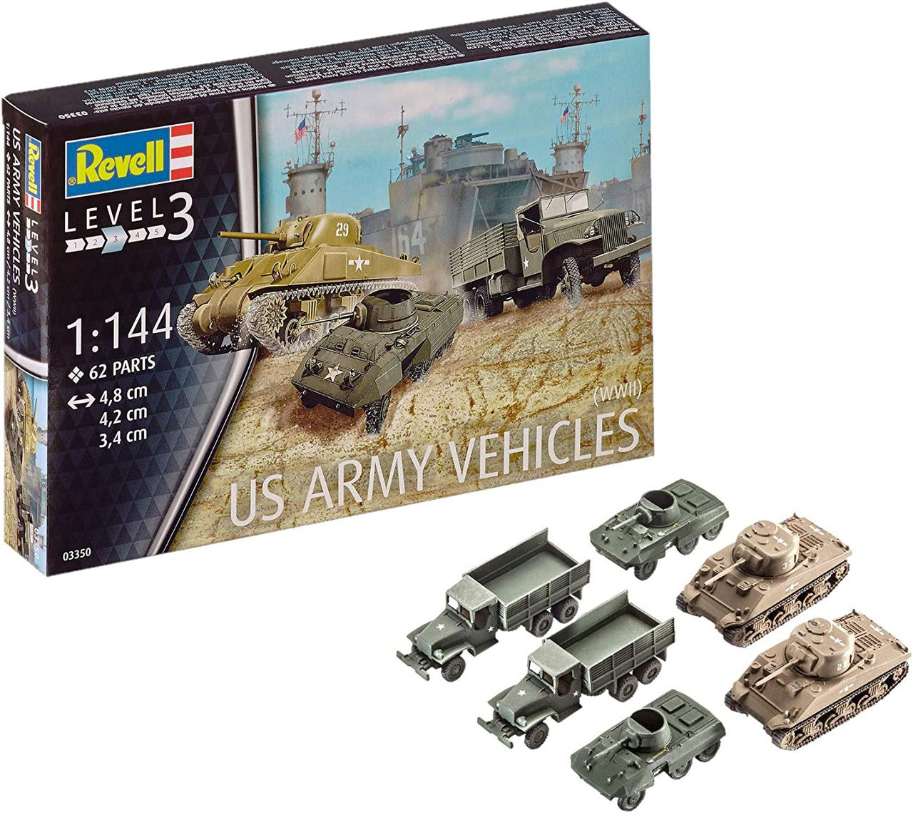 Revell 803350 Us Army Vehicles WWII Skill 4