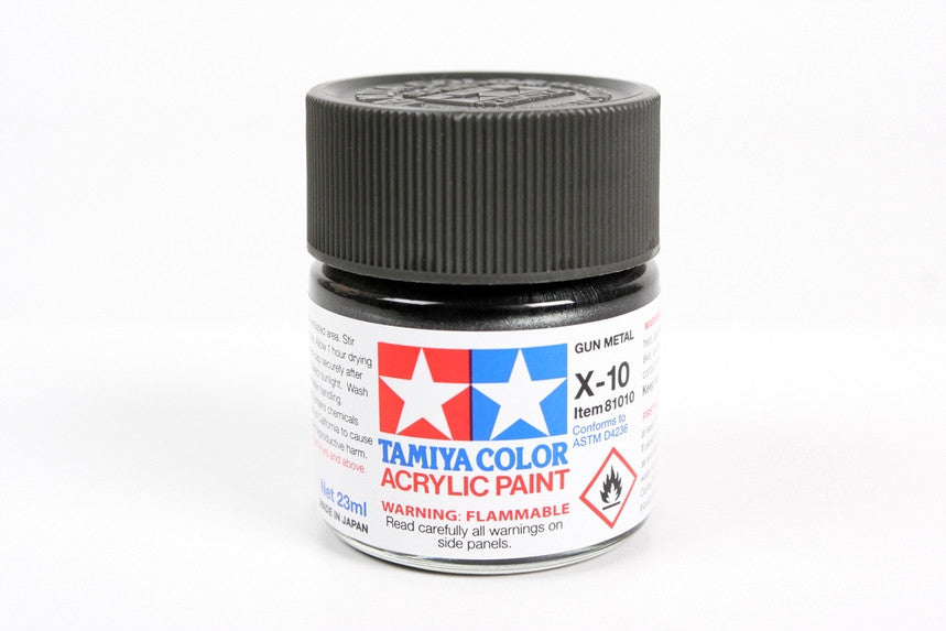 Tamiya 81010 Large Acrylic X-10 Gun Metal - 23ml