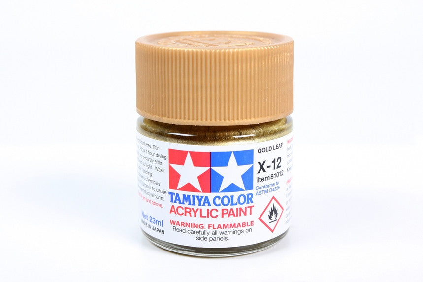 Tamiya 81012 Large Acrylic X-12 Gold Leaf - 23ml