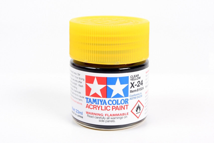 Tamiya 81024 Large Acrylic X-24 Clear Yellow - 23ml