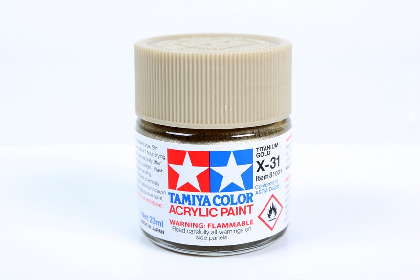 Tamiya 81031 Large Acrylic X-31 Titanium Gold - 23ml