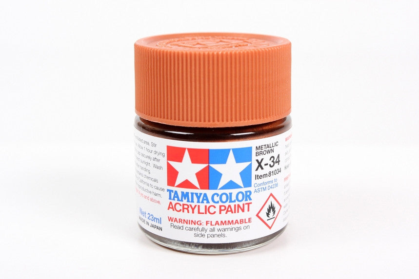 Tamiya 81034 Large Acrylic X-34 Metallic Brown - 23ml
