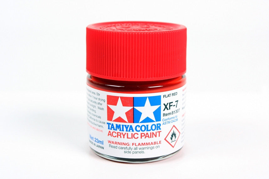 Tamiya 81307 Large Acrylic XF-7 Flat Red - 23ml