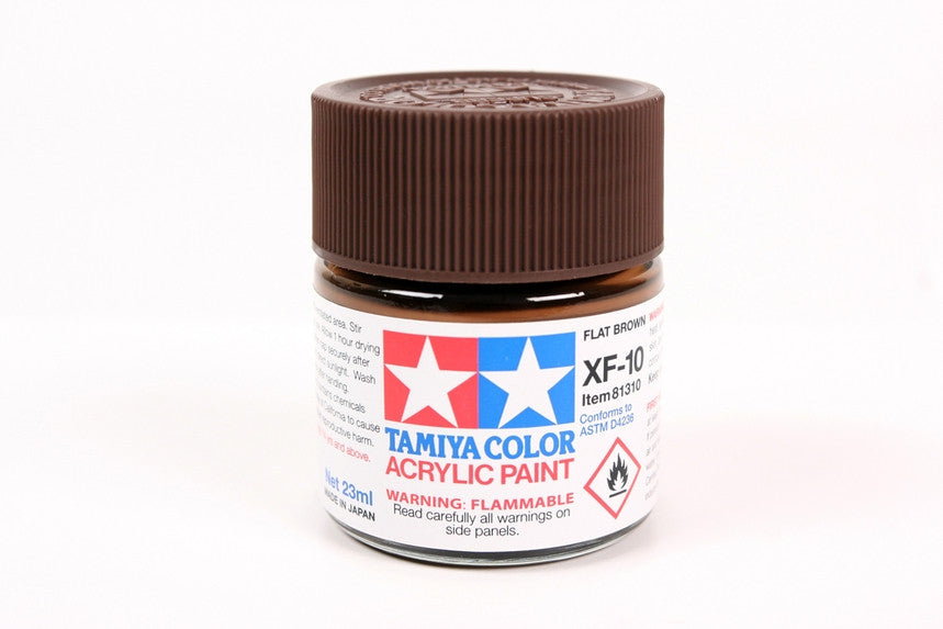 Tamiya 81310 Large Acrylic XF-10 Flat Brown - 23ml