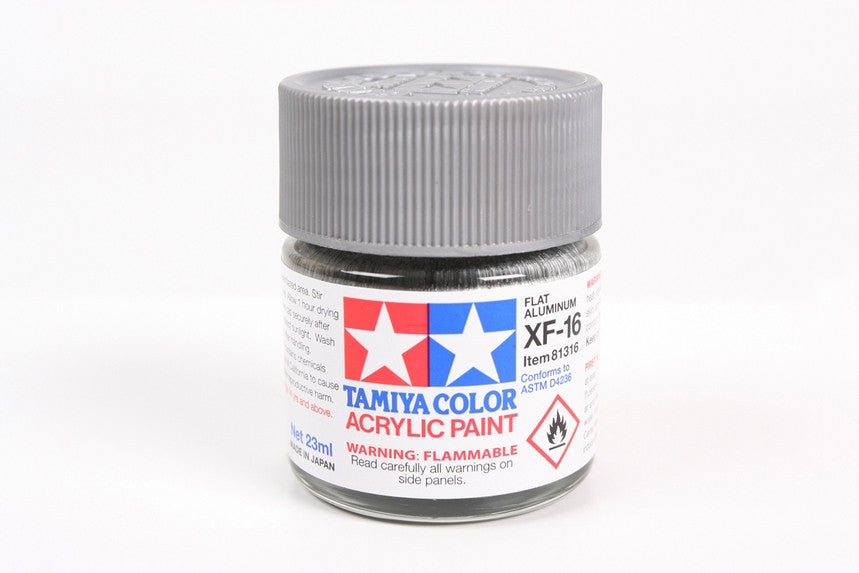 Tamiya 81316 Large Acrylic XF-16 Flat Aluminum - 23ml
