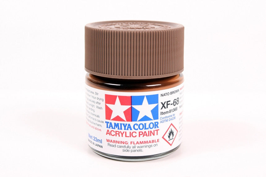 Tamiya 81368 Large Acrylic XF-68 NATO Brown - 23ml