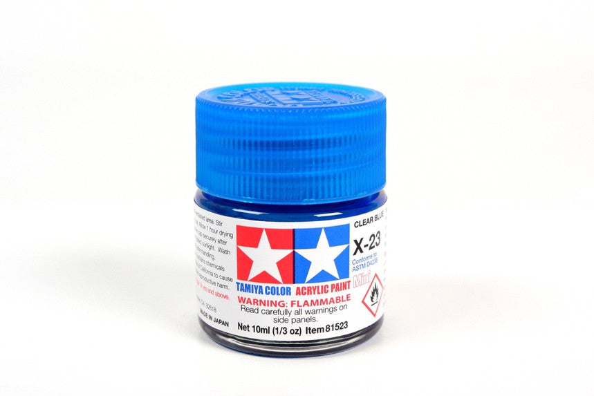 Tamiya 81523 Mini Acrylic X-23 Clear Blue - 10ml
