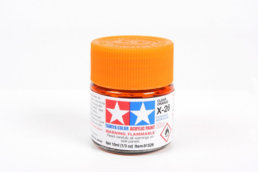 Tamiya 81526 Mini Acrylic X-26 Clear Orange - 10ml