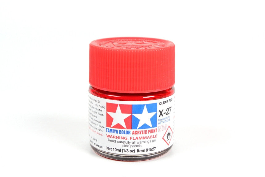 Tamiya 81527 Mini Acrylic X-27 Clear Red - 10ml