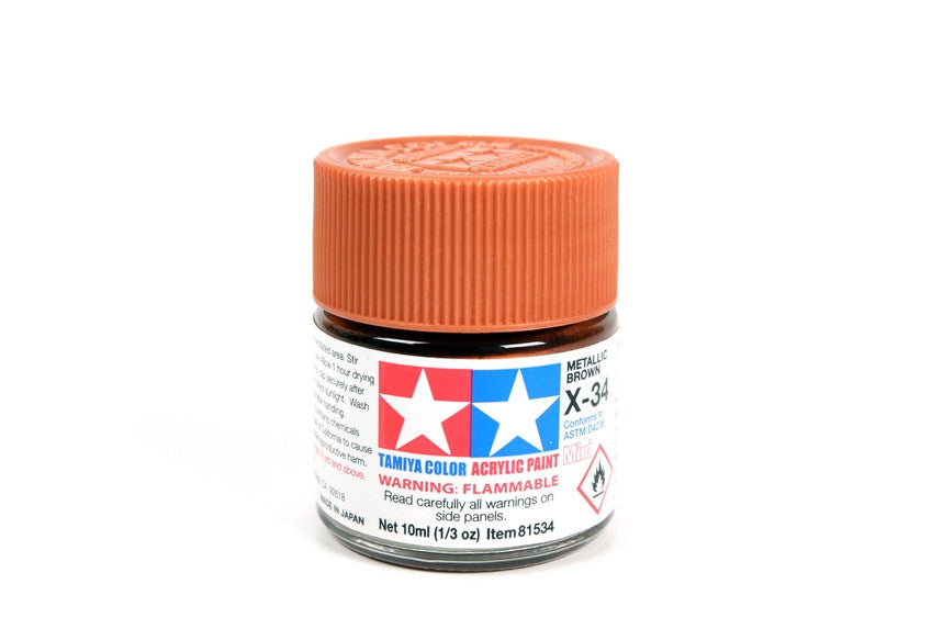 Tamiya 81534 Mini Acrylic X-34 MetallicBrown - 10ml