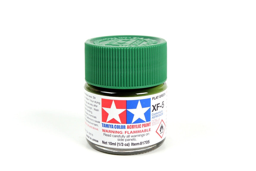 Tamiya 81705 Mini Acrylic XF-5 Flat Green - 10ml