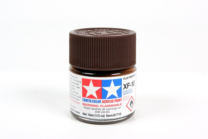 Tamiya 81710 Mini Acrylic XF-10 Flat Brown - 10ml