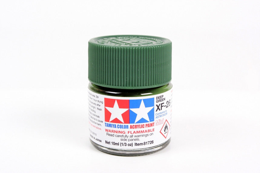 Tamiya 81726 Mini Acrylic XF-26 Deep Green - 10ml
