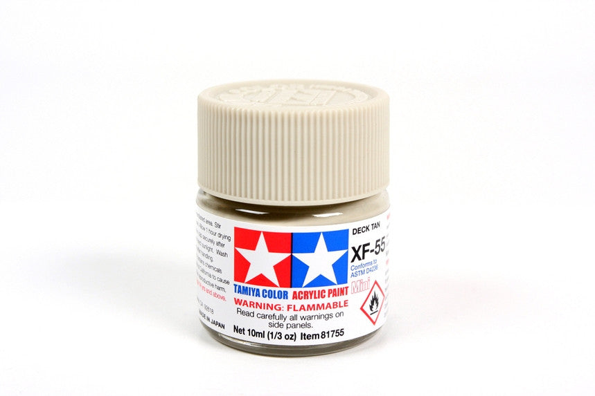 Tamiya 81755 Mini Acrylic XF-55 Deck Tan - 10ml