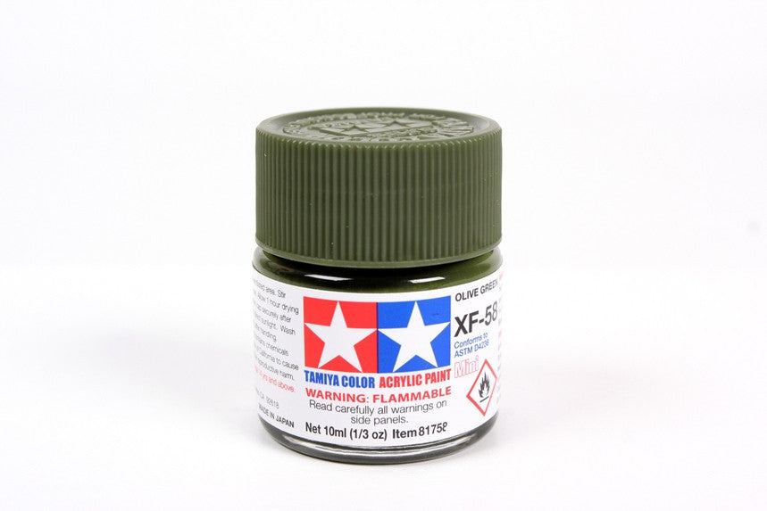 Tamiya 81758 Mini Acrylic XF-58 Olive Green - 10ml