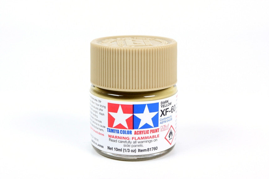 Tamiya 81760 Mini Acrylic XF-60 Dark Yellow - 10ml
