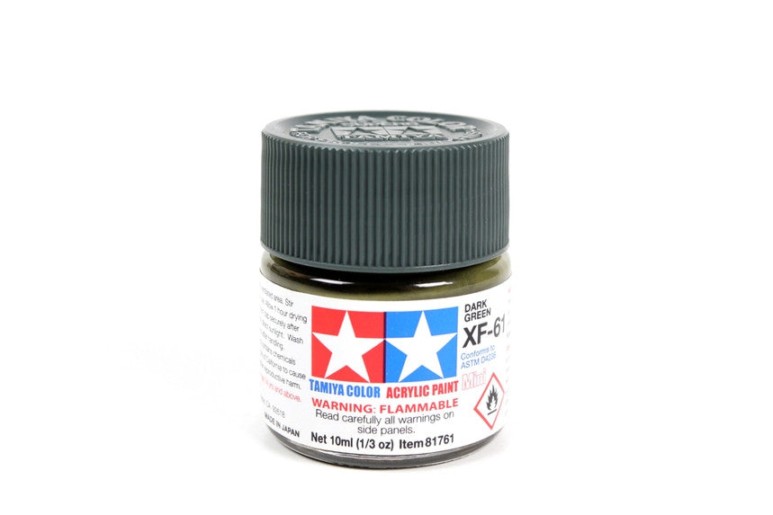 Tamiya 81761 Mini Acrylic XF-61 Dark Green - 10ml