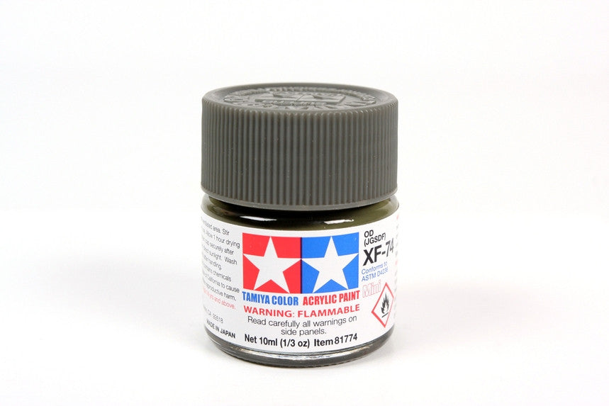 Tamiya 81774 Mini Acrylic XF-74 Olive Drab - 10ml