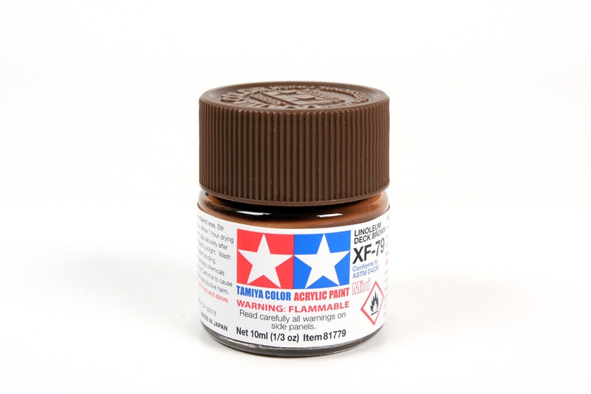 Tamiya 81779 Mini Acrylic XF-79 Linoleum Deck Brown - 10ml