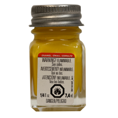 Testors 1169 Enamel Paint Flat Yellow - 1/4oz