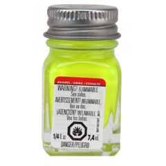 Testors 1177 Enamel Paint Yellow Fluorescent - 1/4oz