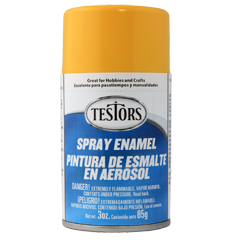 Testors 1214 Gloss Yellow Spray Enamel - 3oz