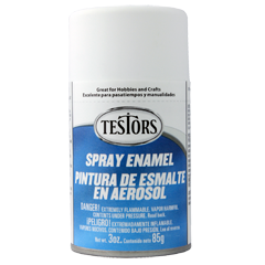 Testors 1258 Flat White Spray Enamel - 3oz